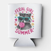 wild meisje zomer opossum blikjeskoeler (Voorkant)