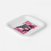  wild meisje zomer opossum grappige wasbeer papieren bordje (Gebogen)