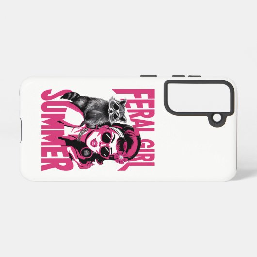  wild meisje zomer opossum grappige wasbeer samsung galaxy hoesje (Achterkant horizontaal)