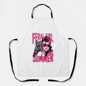  wild meisje zomer opossum grappige wasbeer schort (Voorkant)