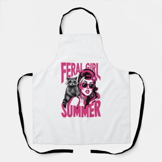  wild meisje zomer opossum grappige wasbeer schort (Voorkant)