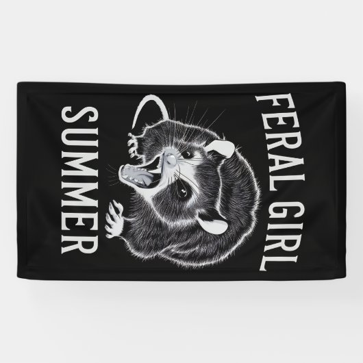 wild meisje zomer opossum  spandoek (Horizontaal)
