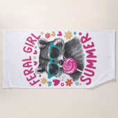 wild meisje zomer opossum  strandlaken (Voorkant)