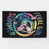 wild meisje zomer opossum tie dye wasbeer spandoek (Horizontaal)