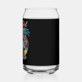 wild meisje zomer strand grappige wasbeer blikvorm glas (Rechts)