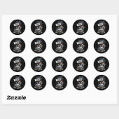wild meisje zomer strand grappige wasbeer ronde sticker (Vel)