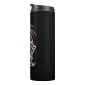 wild meisje zomer strand grappige wasbeer thermosbeker (Geroteerd rechts)