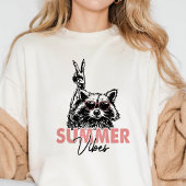 wild meisje zomer vibes wasbeer Tri-Blend shirt