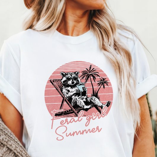 wild meisje zomer wasbeer Tri-Blend shirt