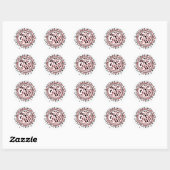Wild meisjes weekend ronde sticker (Vel)