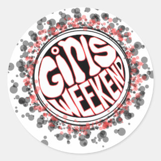 Wild meisjes weekend ronde sticker
