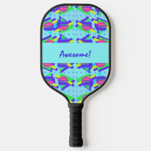 Wild Memphis driehoekspatronen Pickleball Paddle