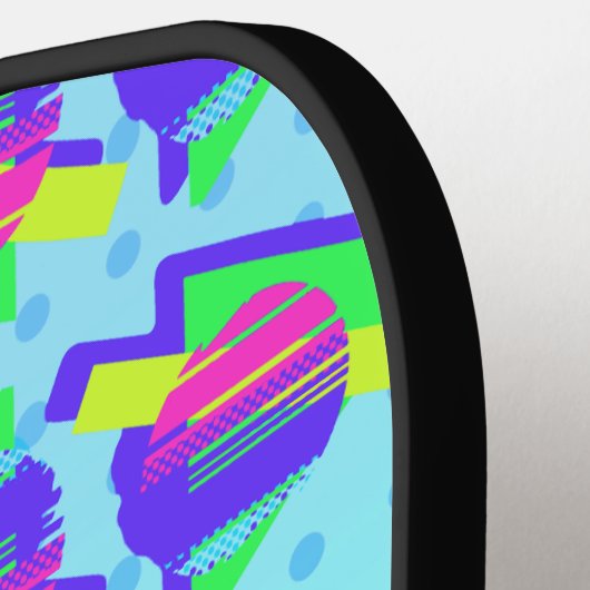 Wild Memphis driehoekspatronen Pickleball Paddle (Links Detail)