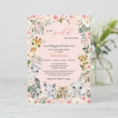 Wild met Baby shower van Oerwoud van de Uitzonderi Kaart (Staand voorkant)