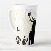 Wild met de natuur latte mok (Linkerhoek)