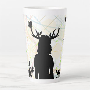 Wild met de natuur latte mok