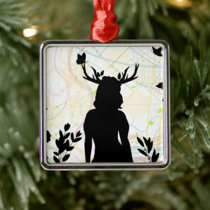 Wild met de natuur metalen ornament
