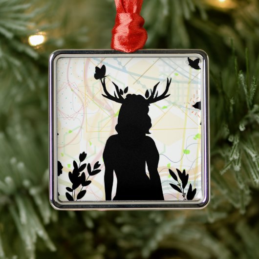 Wild met de natuur metalen ornament (Boom)