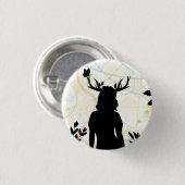 Wild met de natuur ronde button 3,2 cm (Voorkant /achterkant)