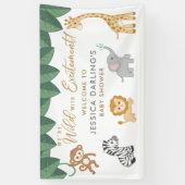 WILD met Excitement Safari Theme Baby shower Foa Spandoek (Verticaal)