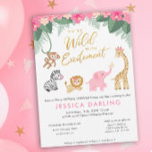 Wild met Excitement VIRTUAL baby shower Kaart
