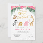 Wild met Excitement VIRTUAL baby shower Kaart (Voorkant)