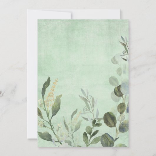 Wild met opwinding groen Leopard Baby shower Kaart (Achterkant)