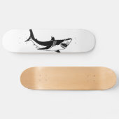 wild met witte haai persoonlijk skateboard (Horizontaal)