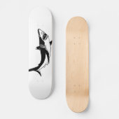 wild met witte haai persoonlijk skateboard (Voorkant)