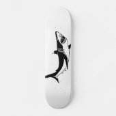 wild met witte haai persoonlijk skateboard (Voorkant)