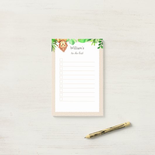 Wild Monkey Oerwoud Dier genummerd om te doen lijs Post-it® Notes (Op bureau)