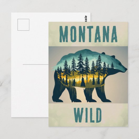  Wild Montana Beer Reizen Briefkaart (Voorkant / Achterkant)