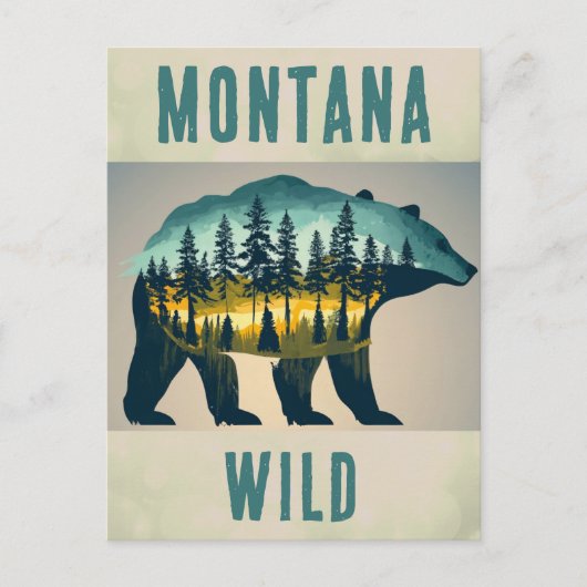  Wild Montana Beer Reizen Briefkaart (Voorkant)