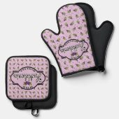 Wild Montana Huckleberries Hot Pad & Oven Mitt set (Voorkant / Achterkant)