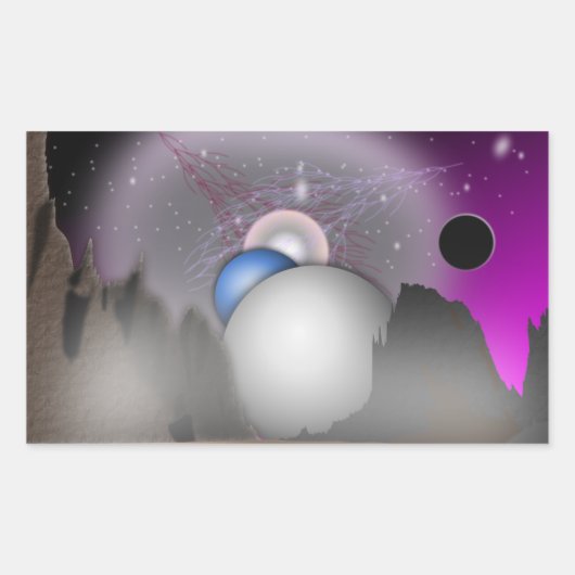 Wild Moon Space Art - Sticker (Voorkant)