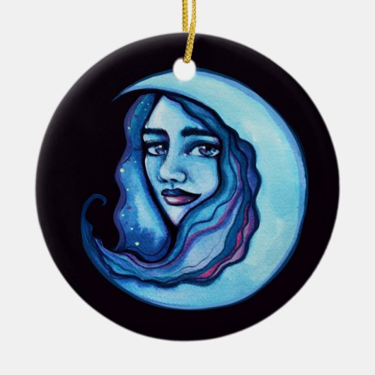 Wild MoonChild Goddess Moon Child Witch Keramisch Ornament (Voorkant)