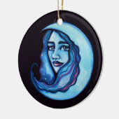 Wild MoonChild Goddess Moon Child Witch Keramisch Ornament (Links)