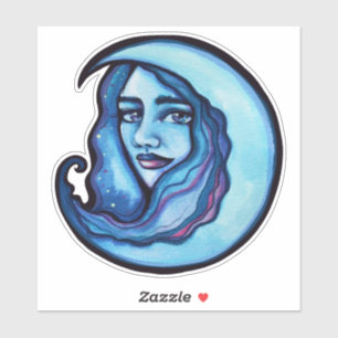 Wild MoonChild Goddess Moon Child Witch Sticker