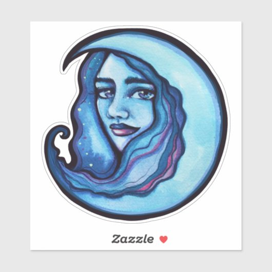 Wild MoonChild Goddess Moon Child Witch Sticker (Vel)