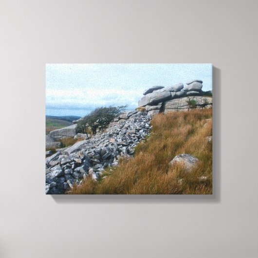 Wild Moors Bodmin Moor Cornwall England Canvas Afdruk (Voorkant)