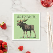 Wild Moose Wine Time Campfire Party Servet (Insitu)
