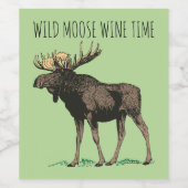 Wild Moose Wine Time Wijn Etiketten (Enkel label)