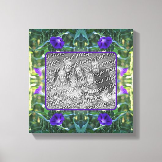 Wild Morning Glory Flowers Creëer Uw eigen foto Canvas Afdruk (Voorkant)