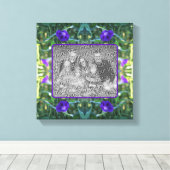 Wild Morning Glory Flowers Creëer Uw eigen foto Canvas Afdruk (Insitu (Houten vloer))