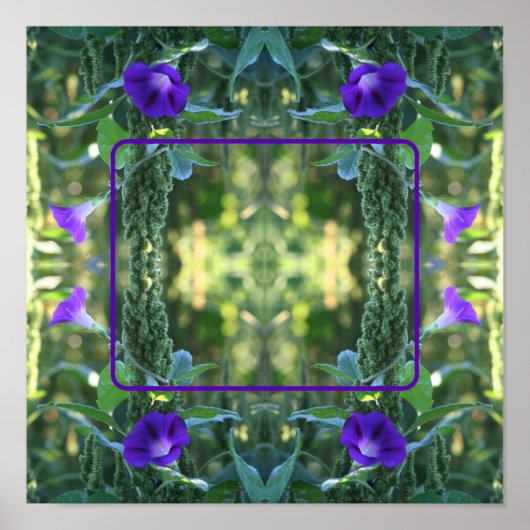 Wild Morning Glory Flowers Lijst Uw foto toevoegen Poster (Voorkant)