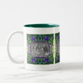 Wild Morning Glory Flowers Lijst Uw foto toevoegen Tweekleurige Koffiemok (Links)