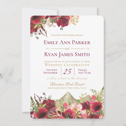 Wild Mountain Bourgogne Rozen Kaart (Voorkant)