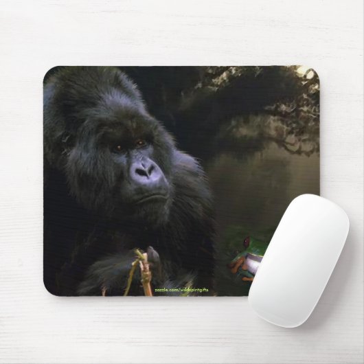 Wild Mountain Gorilla Wildlife-supporter Mousepad Muismat (Met muis)