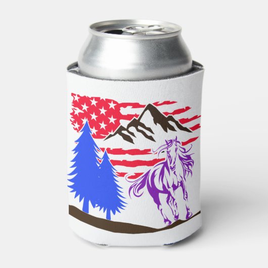 Wild Mountain Horse Galloping Blikjeskoeler (Blikje Voorkant)