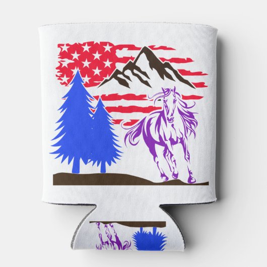 Wild Mountain Horse Galloping Blikjeskoeler (Achterkant)